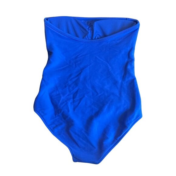 NEW Milea Mini Rib Bandeau Maillot Strapless One Piece Swimsuit Sz. 10 - Picture 4 of 7